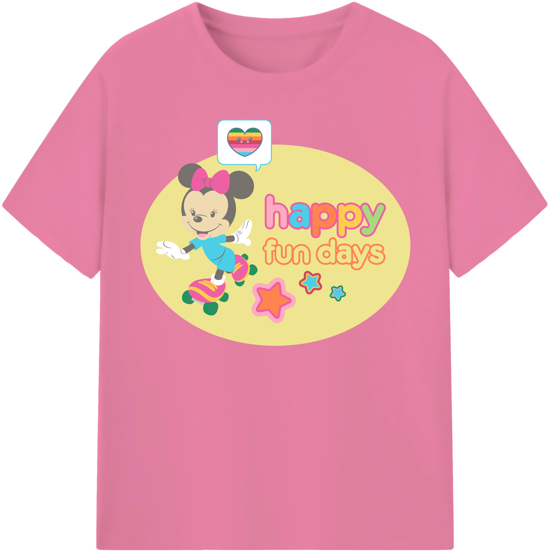 （画像用） ミッキーマウス Mickey Mouse 綿100％半袖Tシャツ（フロントプリント）